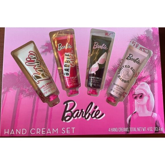 New Barbie Hand Cream Set of 4: Vanilla, Cherry Blossom,Strawberry& Berry Scent - Picture 6 of 6